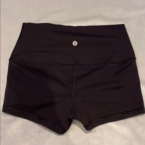 Lululemon black high waisted shorts